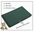 thumbnail image 6 of 2-Layer Cat Litter Mat Litter Trapper Green Traps Litter from Box, Soft on Kitty Cat Paws Honeycomb Double-Layer, Helps to Waste Less Litter on Floors Size 21" X 14", 6 of 8