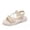 White, variant on XEGLSBU Girls Sandals Size 4 Wide Big Kids Girl Sandals Summer Pearl Shoes Flat Bottomed Non Daily with Dress Shoes (White Size 30)