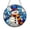 Acrylic 3.5 Inch, variant on Fantasy Snowman Stained Glass Style Window Hanging, Winter Scene Art Decor, Decorative Light Catcher