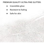 Nail Glitter - Hollographic White Fine Glitter in Jar - 4 Oz Glitter for Crafts - Glitter for Slime - Face Glitter - Candle Glitter - Body Glitter