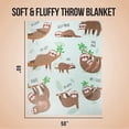 thumbnail image 4 of Koltose by Mash - Sloth Throw Blanket, Fleece Fabric, XL 50”x 60”, Machine Washable, 4 of 7