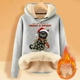 thumbnail image 2 of Women's Christmas Hoodies Thick Cat Print Long Sleeve Hooded Sweatshirts Xmas Holiday Cute Long Sleeve Loose Pullover Tops Winter Y2k Clothes, 2 of 4