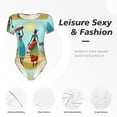 thumbnail image 4 of Balery African Women Body de cuello redondo de manga corta para mujer Tops de manga corta Tops básicos-Medium, 4 of 7