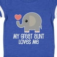 thumbnail image 4 of Inktastic Great Aunt Loves Me Elephant Boys or Girls Baby Bodysuit, 4 of 5