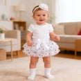 thumbnail image 2 of DHFJKG Baby Girl Clothes Infant Tutu Skirts With Built In Briefs Polka Dot Mesh Layered Mini Skirts And Headbands 2 Piece Set Stylish Skirt, 2 of 5