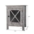 thumbnail image 3 of Canddidliike Set of 2 Nightstands Bedside Storage Cabinet with X-Design Glass Door for Bedroom Sofa Couch Side in Rustic Light Grey, 3 of 6