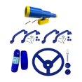 thumbnail image 3 of HILABEE Playground Equipment Set Kids Steering Wheel for Treehouse Outdoor Swing Set Blue, 3 of 9