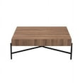 thumbnail image 3 of Baxton Studio Savion Modern Industrial Walnut Brown Finished Wood and Black Metal Coffee Table, 3 of 6