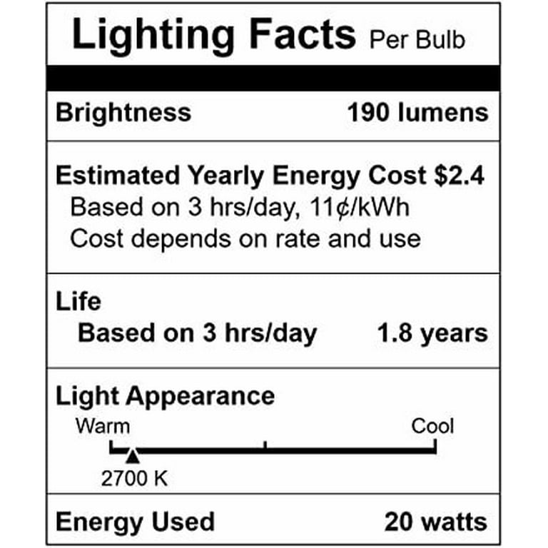 Simba Lighting Halogen Light Bulb G8 T4 20W JCD Bi-Pin (10