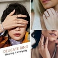 thumbnail image 2 of ORUYROP Women Triple Interlocked Rolling Ring, Delicate Looking, Stainless Steel/Gold Plated/Black (Send Gift Box), 2 of 7