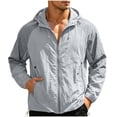 thumbnail image 2 of Raincoat for Men Plus Size Outdoors Sunscreen Clothing Sports Fashionable Loose Mountaineering Tooling Outdoor Hooded Fishing, 2 of 7