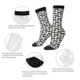 thumbnail image 3 of Hirioo Panda Bear Pattern Adult Middle Tube Socks Breathable Sock Non-Pilling,Contrasting Color Design, 3 of 6