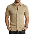 thumbnail image 2 of SOOMLON Short Sleeve Dress Shirts for Men Big and Tall Collar Button down Shirts Jacquard Dress Shirt Casual Weekend Wear, 2 of 7
