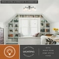 thumbnail image 4 of Armitage 32-in W Matte Black Semi Flush Mount Ceiling Light Fixture White Glass Globe Shade, LED Compatible, 4 of 12