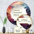 thumbnail image 3 of Designart "Chromatic Delirium Opt Art wall art II" Abstract Round Wall Mirror - Modern Oval Printed Decorative Oversized Mirror - Multiple Color Options, 3 of 4
