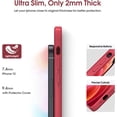 thumbnail image 4 of Liquid Silicone Case for iPhone 12, [Camera Protection] [Anti Fingerprint] [Wireless Charging] 4 Layer Phone Case Protective Cover, Built-in Microfiber Case Cover, 6.1", Red, 4 of 14