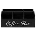 thumbnail image 1 of Grusce Coffee Station Organizer 5 Compartments Coffee Bar Accessories Organizer Wood Coffee Bar Organizer Vintage Coffee Storage Station Coffee Pods Holder for Countertop Coffee Bar, 1 of 1