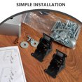 thumbnail image 3 of ETHZZLE 4Pcs Folding Table Hinge Black Self Locking Bracket Durable Hardware for Home Use, 3 of 6