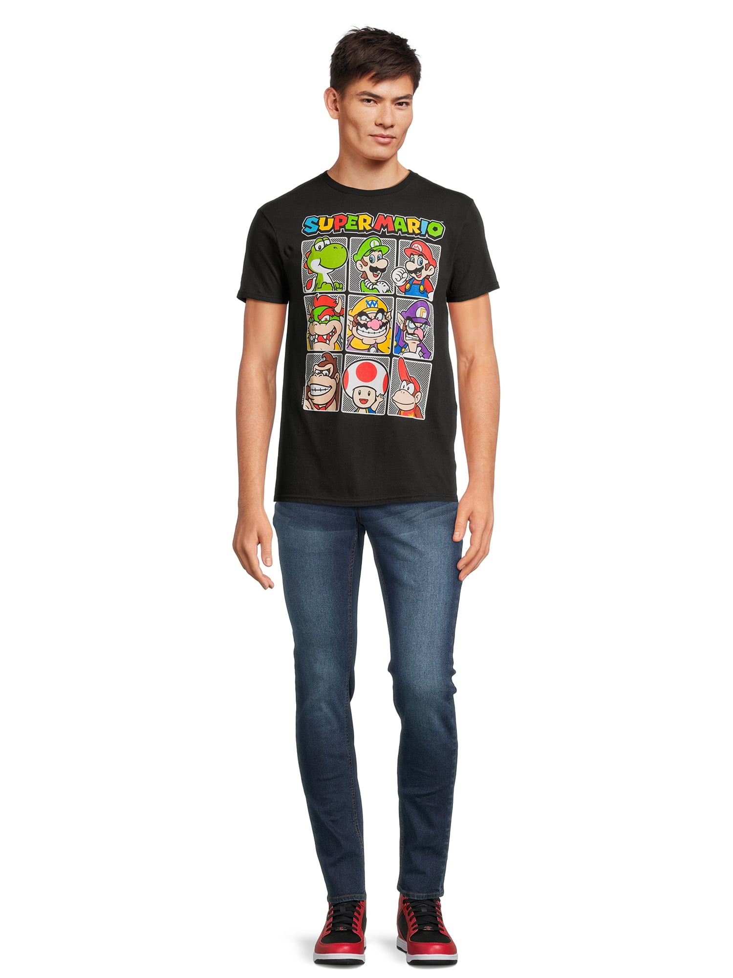 Nintendo Super Mario, Men's & Big Men's Graphic Tee, Party Pals, Sizes S-3XL