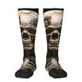 thumbnail image 2 of Lsque Cyber Skeleton With Tattoos Printed Crew Socks Men's Women's LightWeight Thin Casual Calf Socks ,Knee High Socks,Cotton Socks, 2 of 9