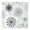 Blue Christmas Snowflake, variant on Dark Blue Christmas Nutcracker Pattern Square Fitted Tablecloth with Elastic Edge,Square Table Cover,Washable Elastic Table Cover for Home Kitchen Party Decor 36"x36"