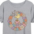 thumbnail image 3 of Peanuts - Floral Peace Sign - Woodstock - Women's Oversized T-Shirt, 3 of 6