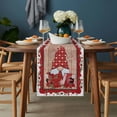 thumbnail image 2 of Valentine's Day Table Runner - 48 Inch Long, Kitchen Dining Table Runner Dresser Scarves, Romantic Roses Love Heart Gnomes Wooden Farmhouse Decor for Coffee Tables Wedding Party Banquet, 2 of 8