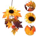 thumbnail image 4 of Guirlande de Récolte d'Automne pour Porte d'Entrée, Guirlande Décorative Feuille d'Érable Citrouille, 4 of 8