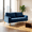 Navy, variant on 65" Velvet Upholstered Small Loveseat Couch, 2 Seater Sofa with Pine Wood Frame, Comfortable Loveseat with High-Density Sponge for Living Room, Navy