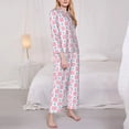 thumbnail image 2 of KLL Checkerboard With Snowflake Print Women's Long Sleeve Pajamas with Pants Sleepwear Loungewear 2 Set-X-Large, 2 of 8