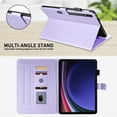 thumbnail image 3 of for Samsung Galaxy Tab S9 FE+ 12.4" 2023 SM-X610/SM-X616 Folio Flip Case, Elegant Ultra Slim PU Leather Case with Kickstand Function Pencil Holder and Card Slots for Tab S9 FE Plus, Purple, 3 of 8