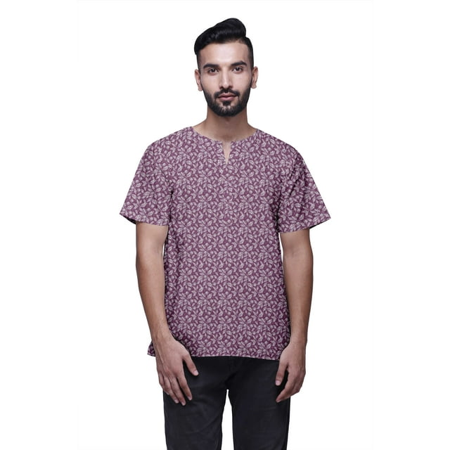 Atasi Keyhole Neck Indian Cotton Cambric Ethnic Kurta Wedding Kurta Men