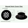 thumbnail image 3 of Achtek 3.5" Duct opening Solid Cast Aluminum Round Grille ( 5" Round Overall) | Powder Coated BLACK- With Holes For Wall / Ceiling, 3 of 11