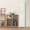 thumbnail image 3 of YODOLLA 6 Panel Wood Room Divider, 5.6 Ft Tall Folding Privacy Screen Room Divider, Freestanding Partition Wall Dividers for Office,White, 3 of 7