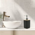 thumbnail image 2 of Unique Bargains 1 Set  Square Soap Pump Dispenser Set for Bathroom for Laundry Rooms Black, 2 of 6
