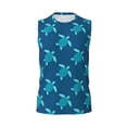 thumbnail image 6 of Lsque Cute Turtle Print Men's Cotton Blend Sleeveless Muscle Shirts (S-3XL)- Moisture Wicking, Odor Protection, UPF 30+,Small, 6 of 8