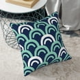 thumbnail image 6 of Square Throw Pillow Covers with Core, Cartoon Wave Print Pillows for Sofa Beds, 16"x16", 6 of 9