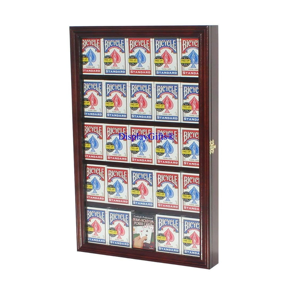 The Playing Card Frame 25 Decks of Card Display Case Shadow Box Wall