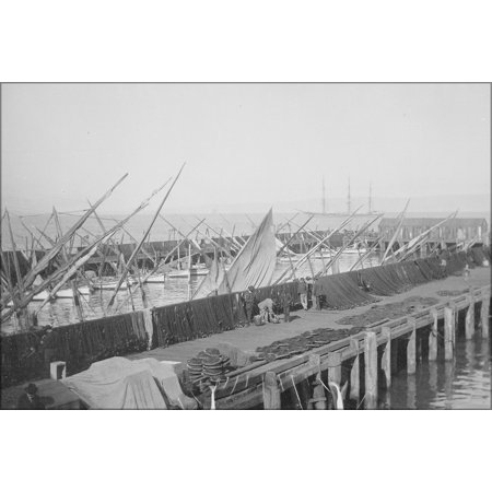 24"x36" Gallery Poster, Fisherman's Wharf in San Francisco, California, ca. 1891