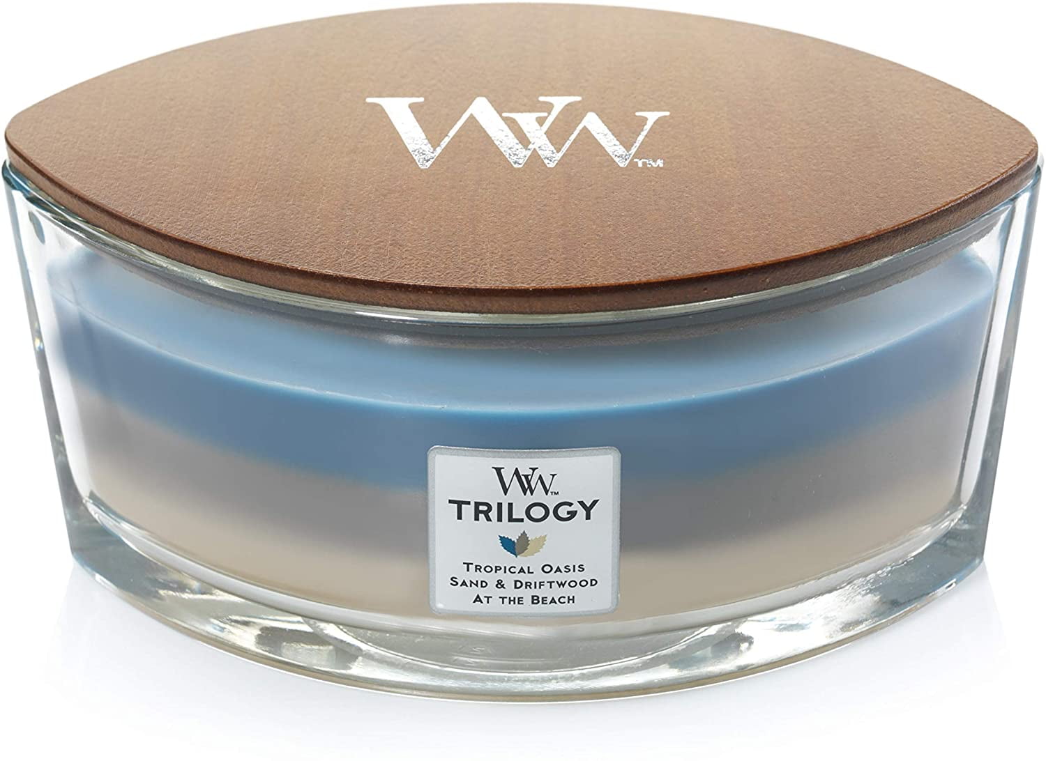 Woodwick Ellipse Trilogy Scented Candle with Crackling Wick, Nautical Escap