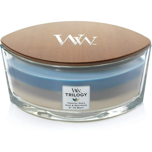 Woodwick Ellipse Trilogy Scented Candle with Crackling Wick, Nautical