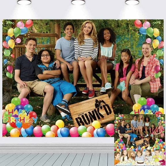 Bunk'd Backdrop Banner Party Supplies Poster Movie Theme Background for Photography Kids Birthday Decorations