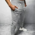 thumbnail image 4 of pxiakgy men's pants mens pants casual solid color lace-up track workout pants with pocketmen's casual pants grey + xxl, 4 of 7