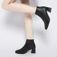 thumbnail image 2 of HBFAGFB Bottines pour Femmes Mode Automne Hiver Bout Pointu Chaussures Polyvalentes Automne Noir Taille 42, 2 of 9