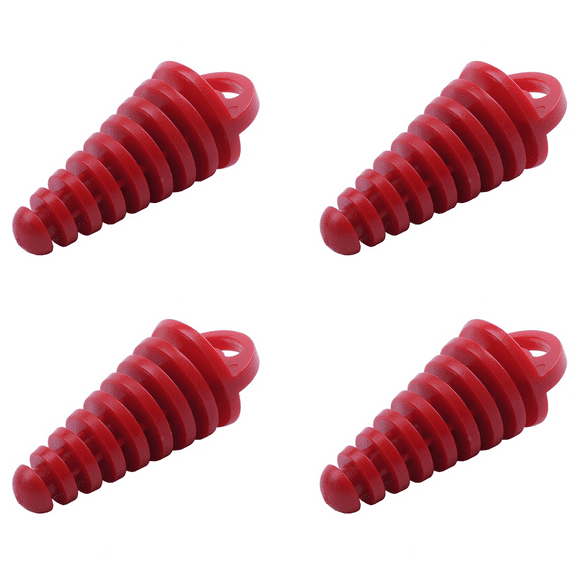 4X Muffler Pipe Exhaust Wash Plug for Dirt Bike ATV Quad 2 4 Stroke, Red