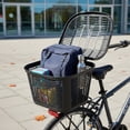 thumbnail image 4 of predolo Plastic Bike Basket with Lid Large Capacity Rear Cycle Basket Dense Mesh Design for Students, Commuters, Cycling, 4 of 10