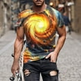 thumbnail image 1 of Tops para hombre, blusas y camisas de manga corta con cuello redondo para hombre. Camiseta casual de manga corta con cuello redondo y estampado de cielo para hombre. Blusa para hombre., 1 of 5
