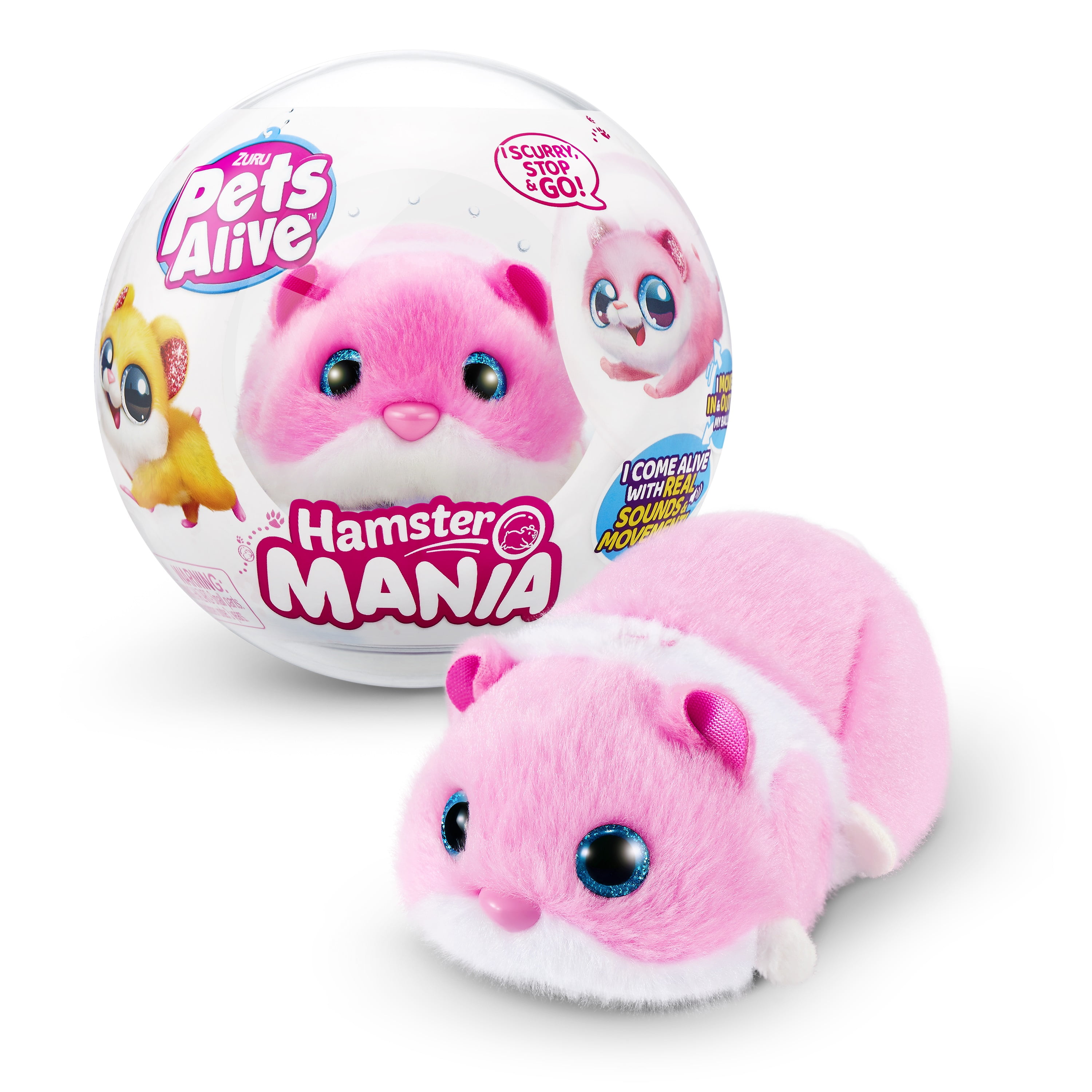 Pets Alive Hamster Mania Surprise Unboxing Electronic Pet Hamster by ZURU Walmart