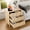 Wood Color, variant on Kicctian Set of 2 Fluted Bedside Table with 3 Drawers, Modern Nightstand Set Night Stands for Bedroom, Wave Front Wood End Table,White
