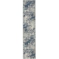 thumbnail image 2 of Nourison Passion Abstract Ivory Teal 2'2" x 10' Area Rug (2x10), 2 of 7